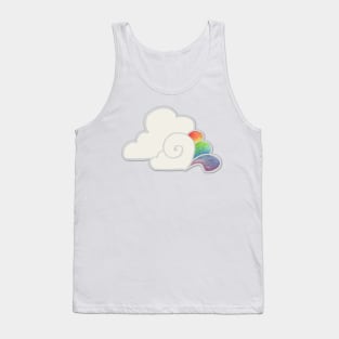 Watercolor Rainbow Cloud Tank Top